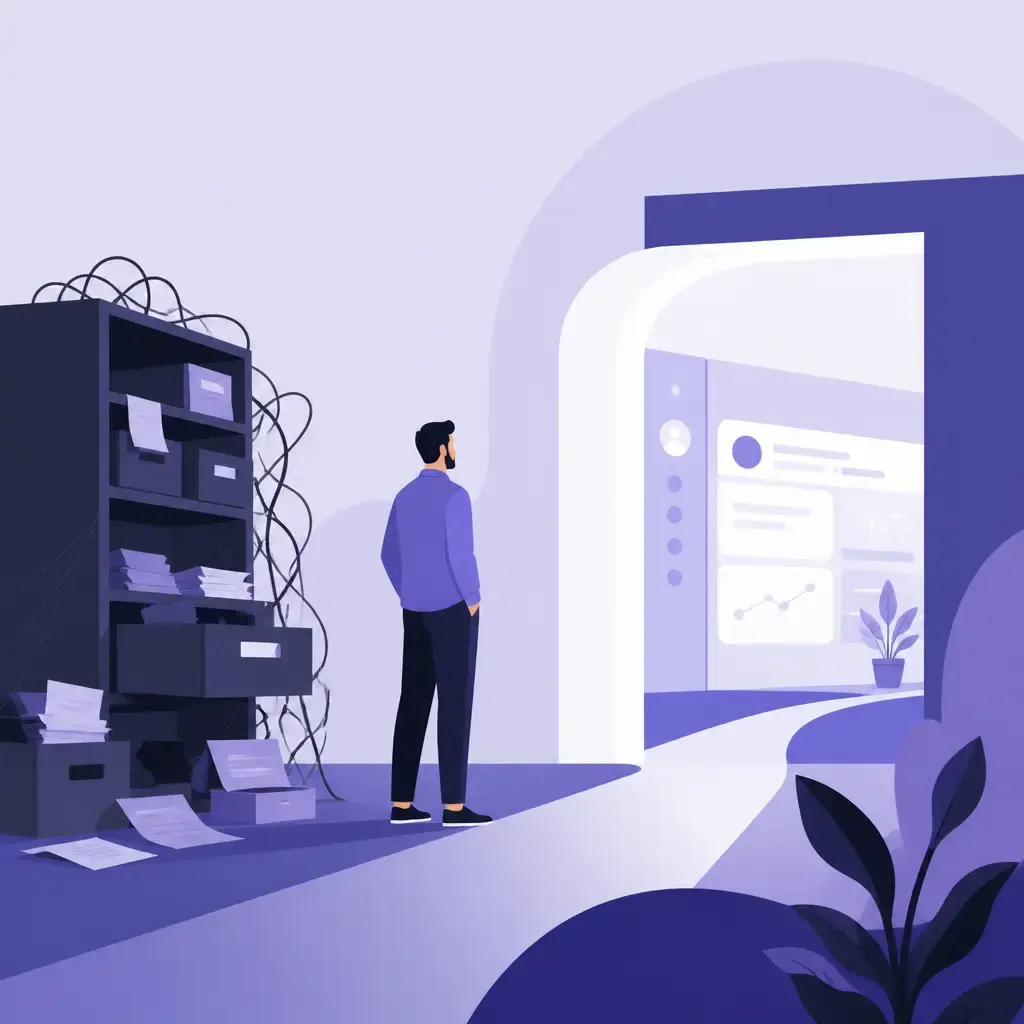 Flat-vector illustration of crm