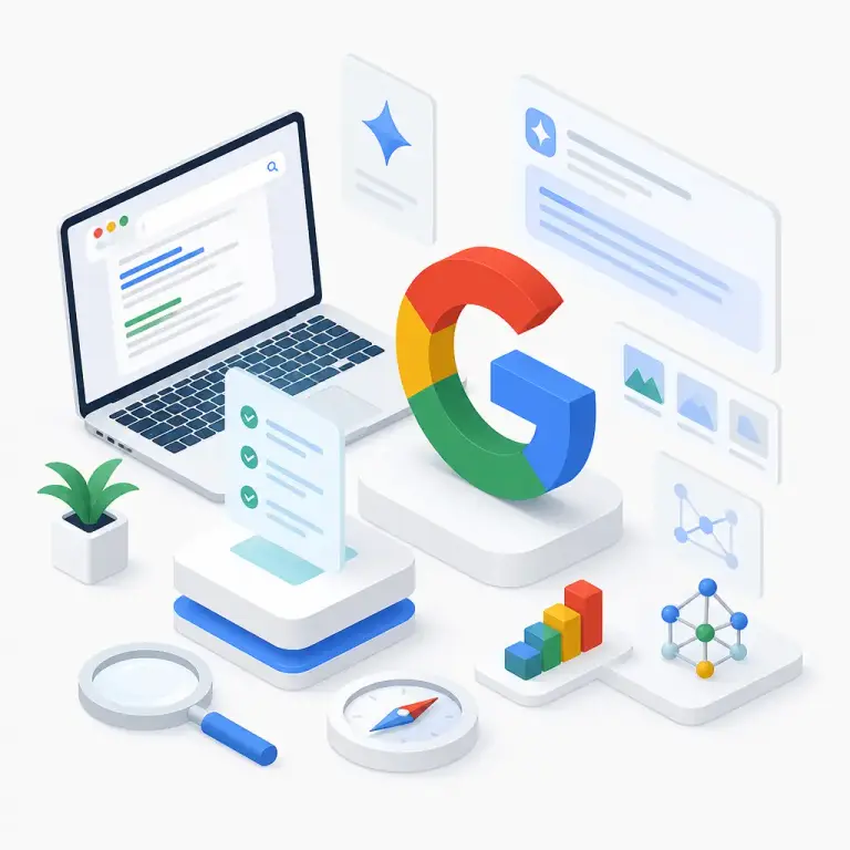 Flat-vector illustration of Google