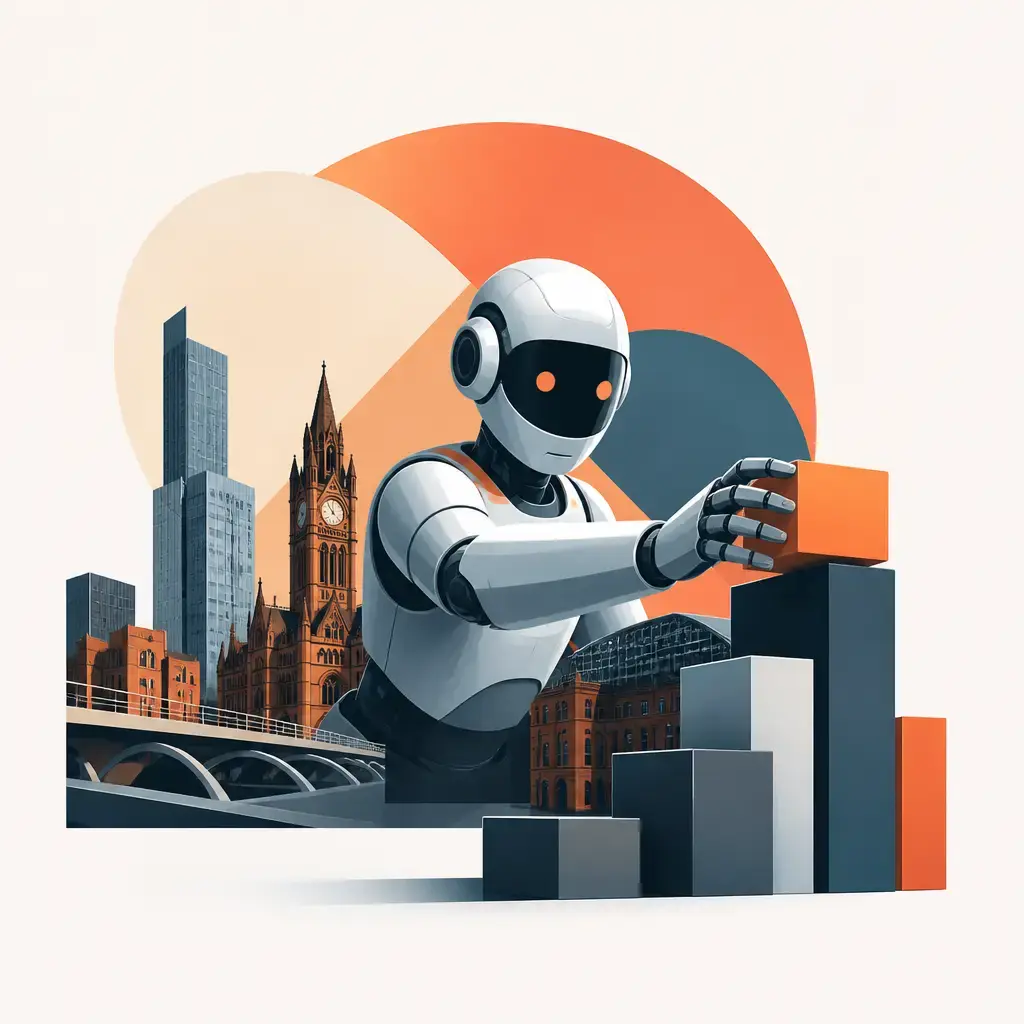 Flat-vector illustration of manchetser AI