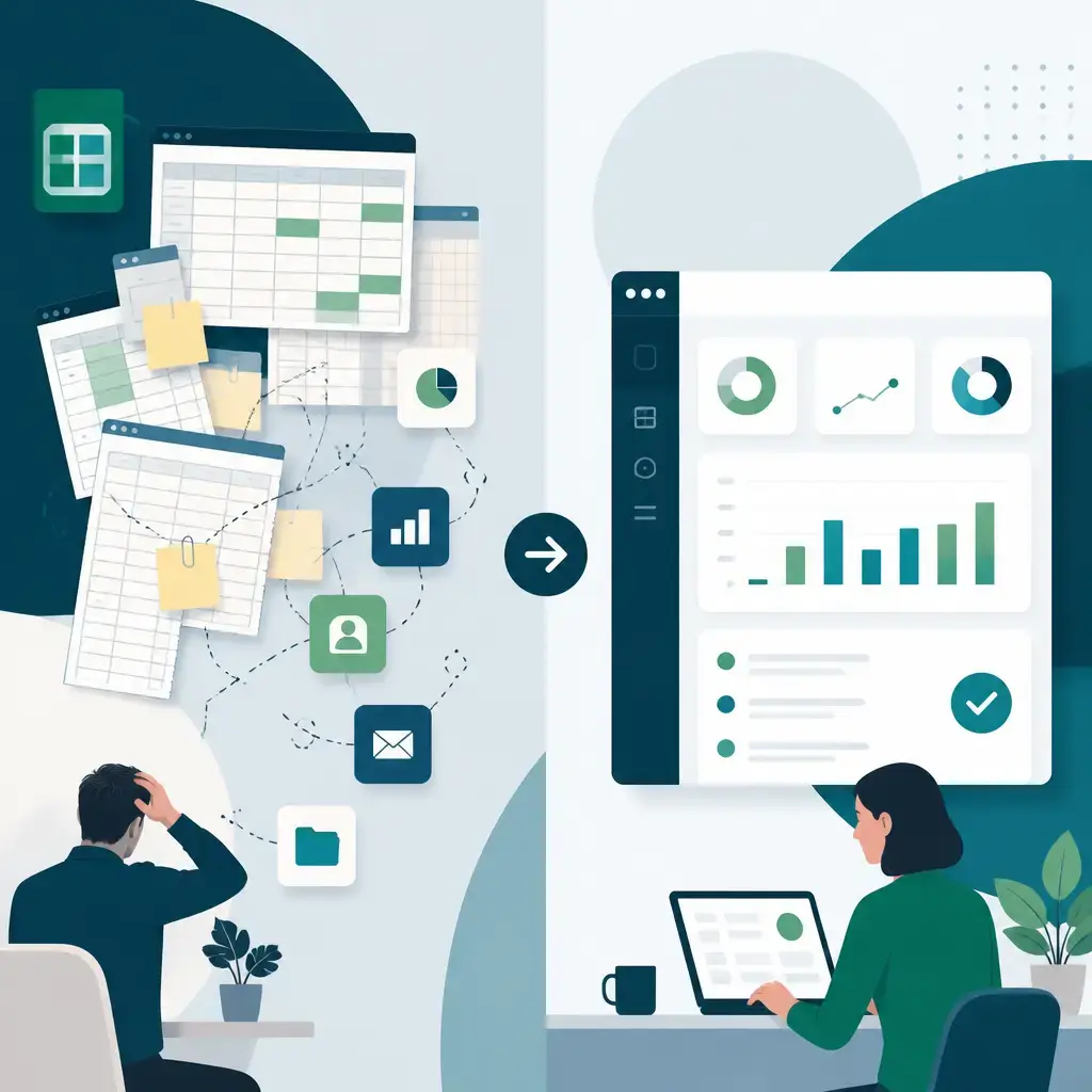 Flat-vector illustration of software clean