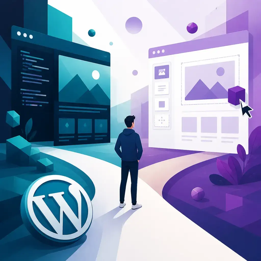 Flat-vector illustration of wordpress custom