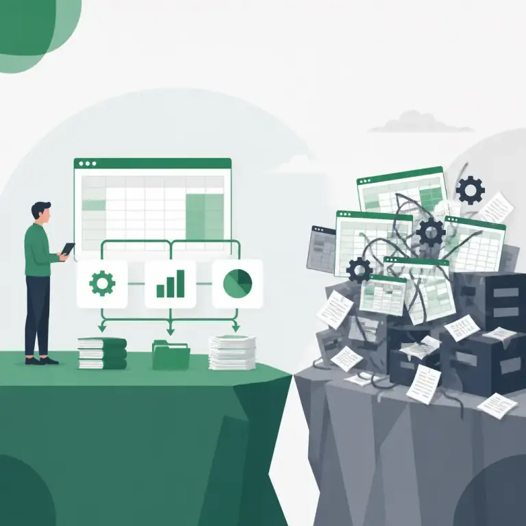 Flat-vector illustration of excel stocks