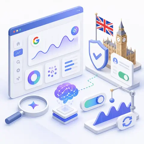 Flat-vector illustration about Google's AI Landing Page Patent: What It Means for Your Website