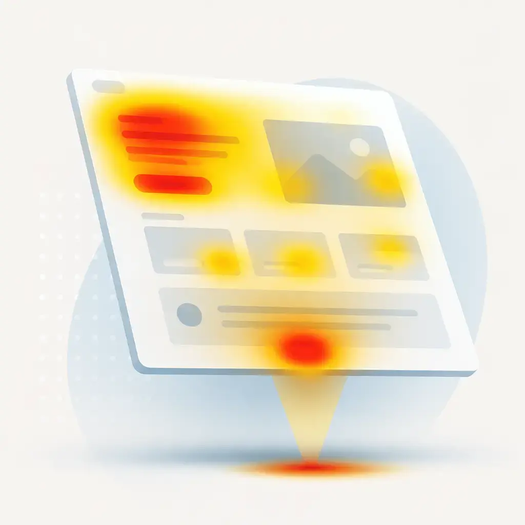 Flat-vector illustration of website tracking heat
