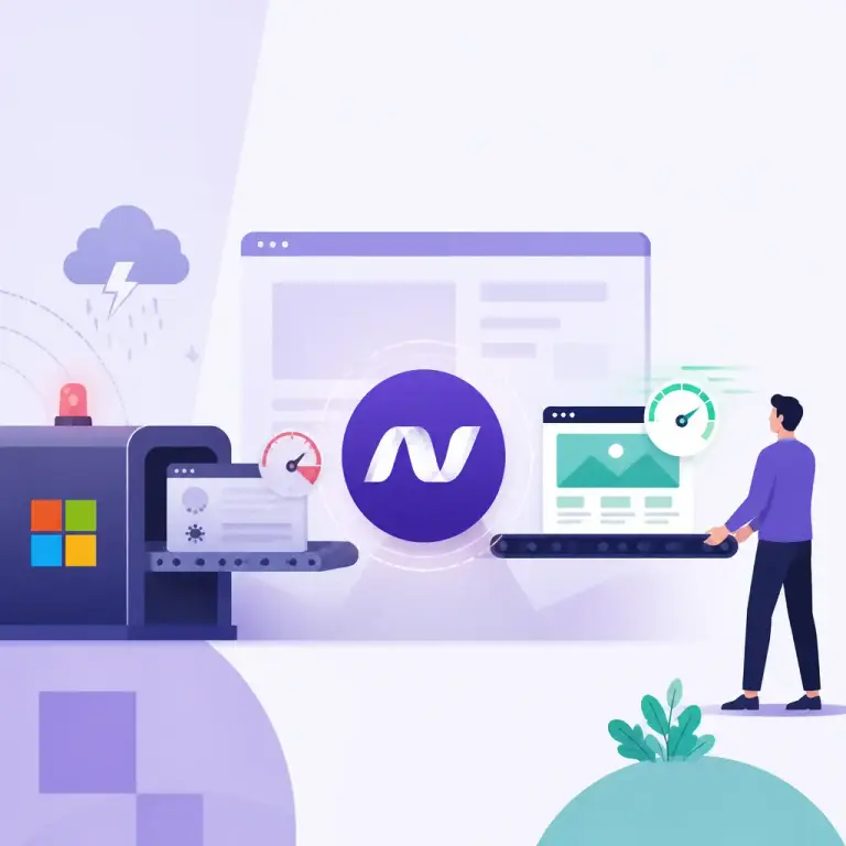 Flat-vector illustration about How .NET Development Can Fix Your Website's Performance Problems