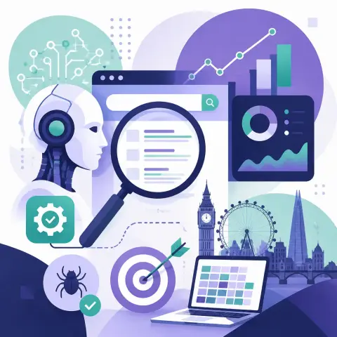 Flat-vector illustration about How AI Search Optimisation Tools Can Grow Your Organic Traffic
