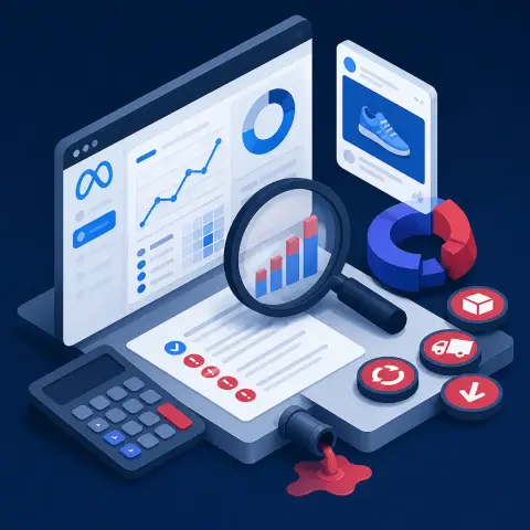 Flat-vector illustration of meta ads