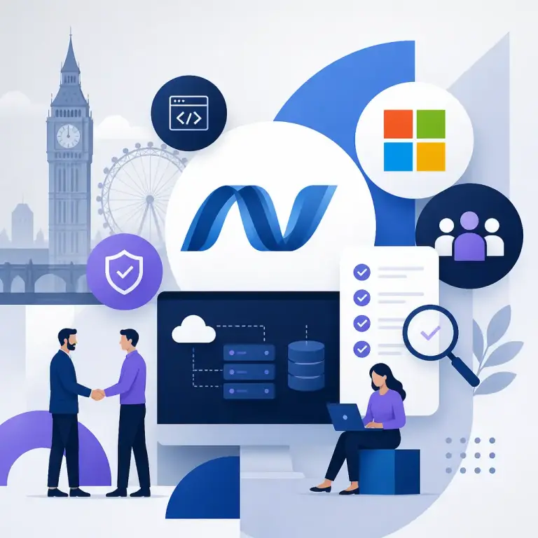 Flat-vector illustration about Choose a .NET Development Company: What Actually Matters