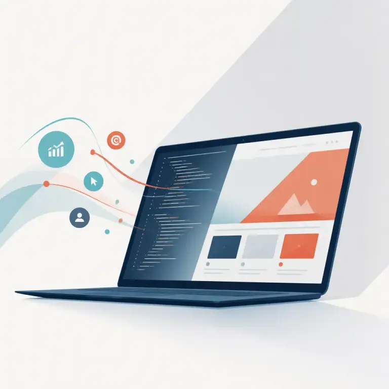 Flat-vector illustration of website code