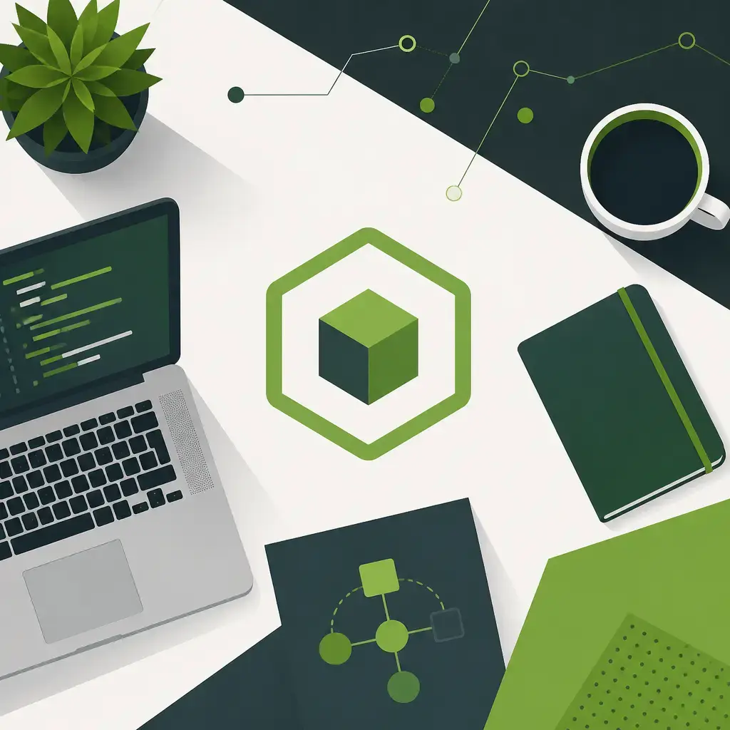 Flat-vector illustration of Node.js