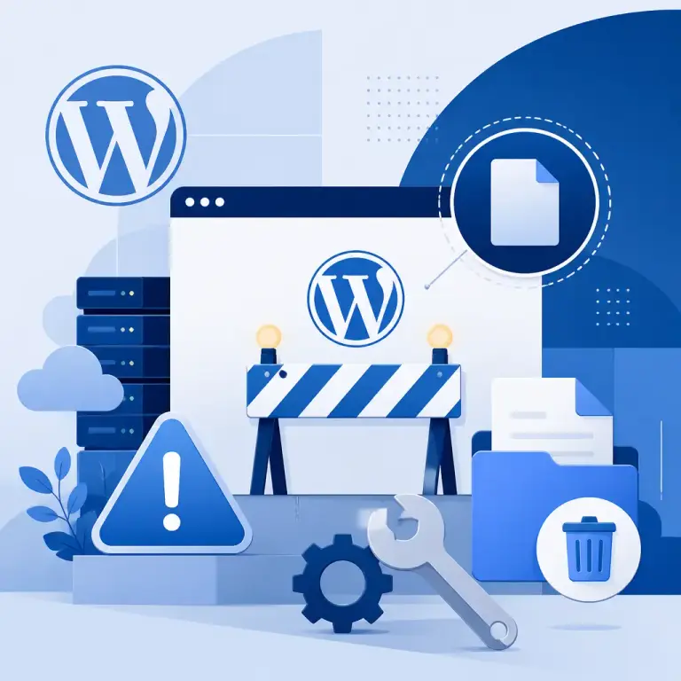 Flat-vector illustration of wordpress