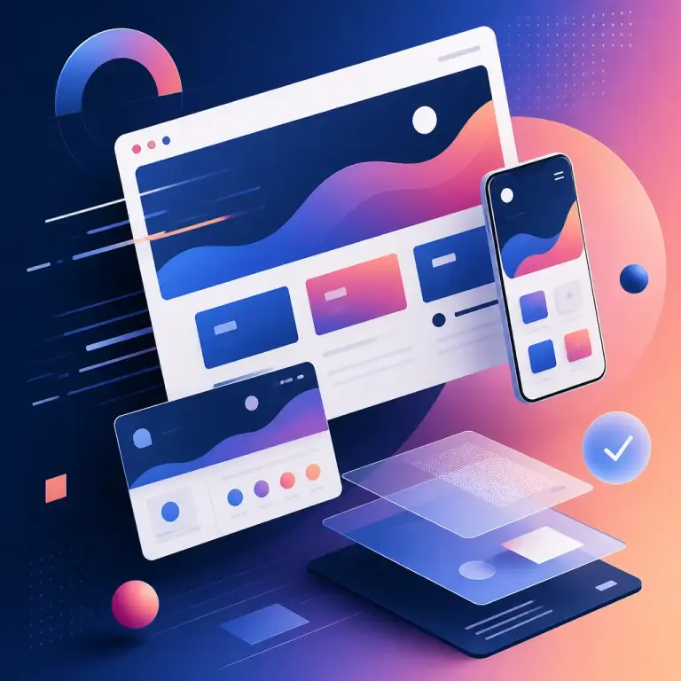 Flat-vector illustration about Website Design Trends for 2026: What Works and Why