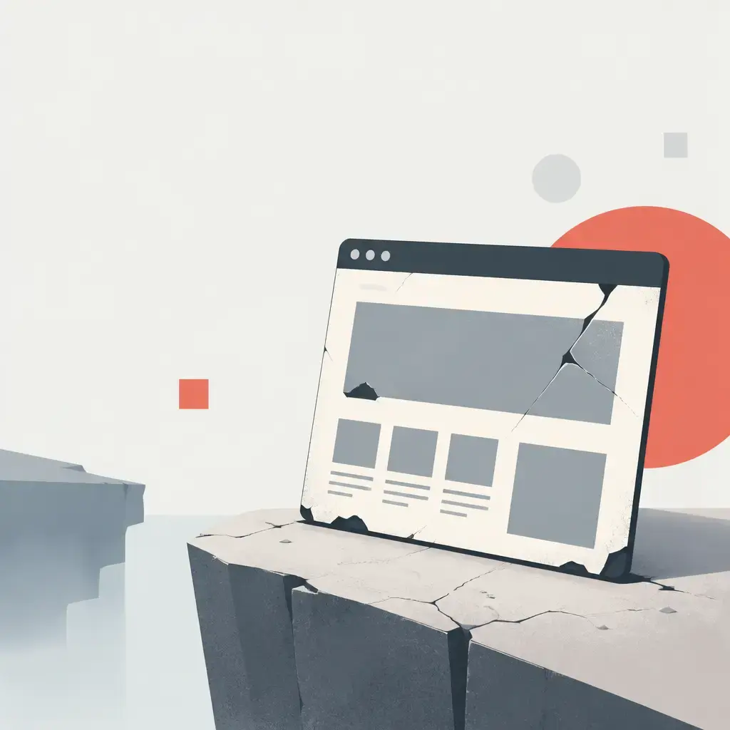 Flat-vector illustration about Signs Your Website Is Outdated in 2026 (And Why Mobile Is Usually the First Tell)