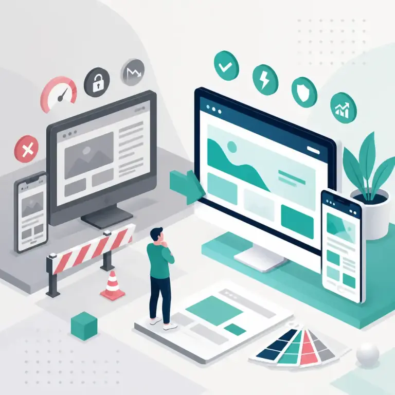 Flat-vector illustration about Separate a Professional Website from an Amateur One