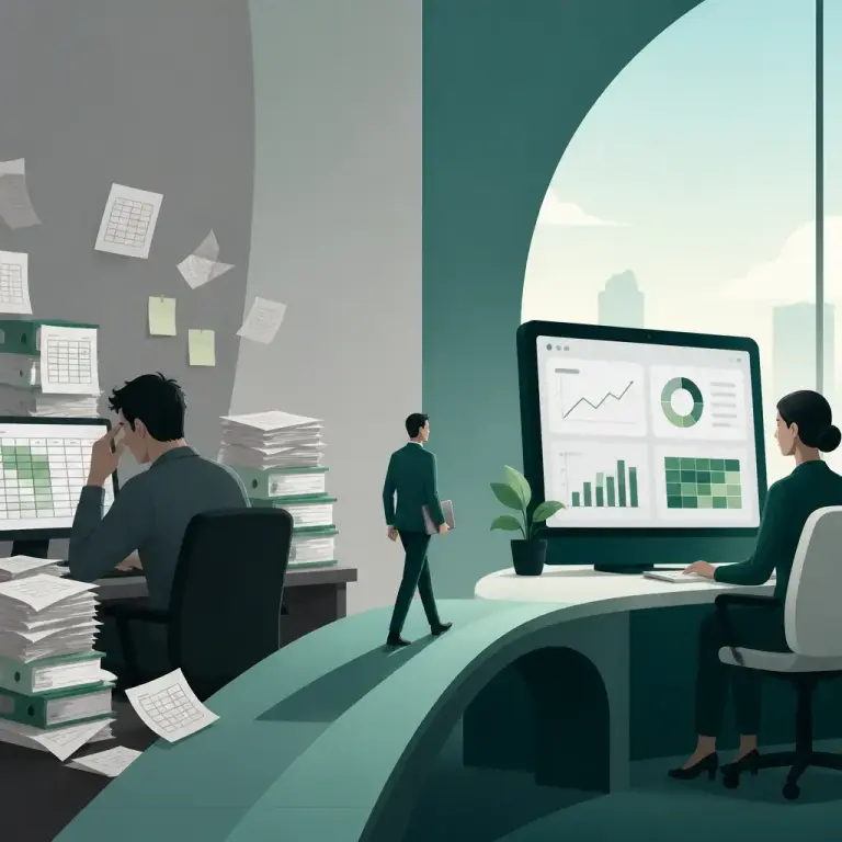 Flat-vector illustration of finance software