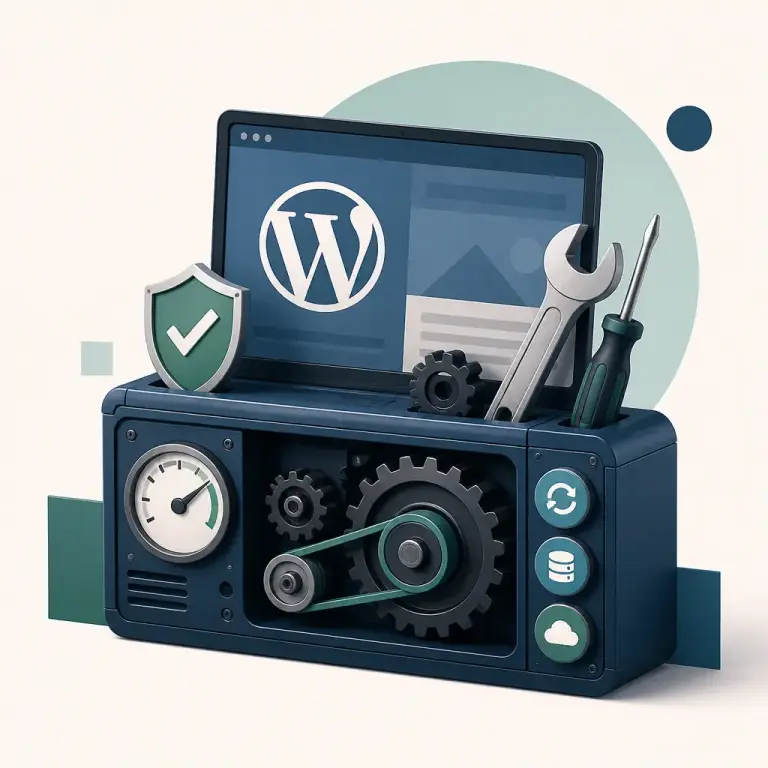 Flat-vector illustration of wordpress websites